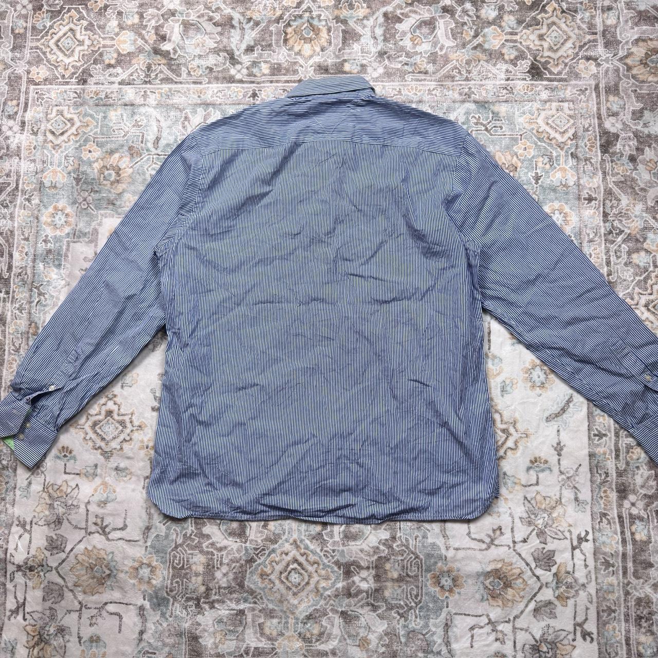 Tommy Hilfiger Blue Striped Long-sleeved Button-up Shirt Size XL