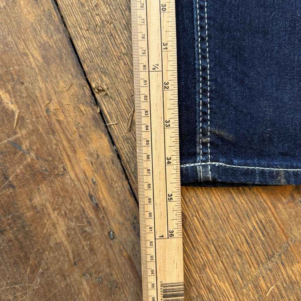 Shiloh Dark Wash Y2K Bootcut Jeans with Embroidered Back Pockets W27