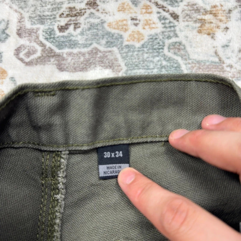 Carhartt Carpenter Trousers in Dark Green W30 L34