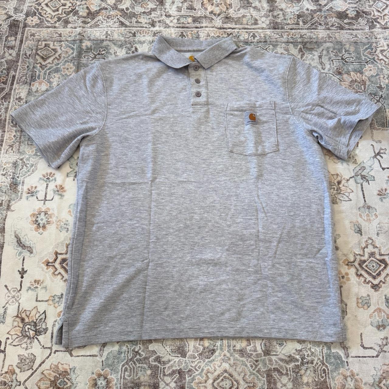 Carhartt Polo Shirt in Light Gray Size L