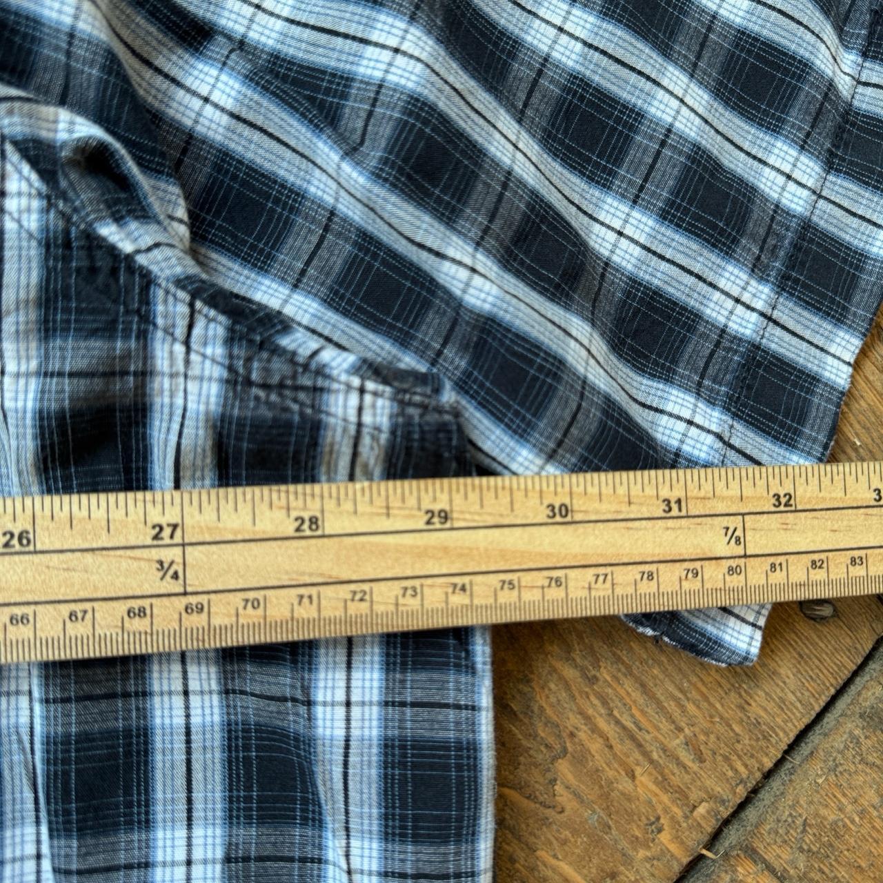 Wrangler Black and White Plaid Button-up Shirt Size 3XL