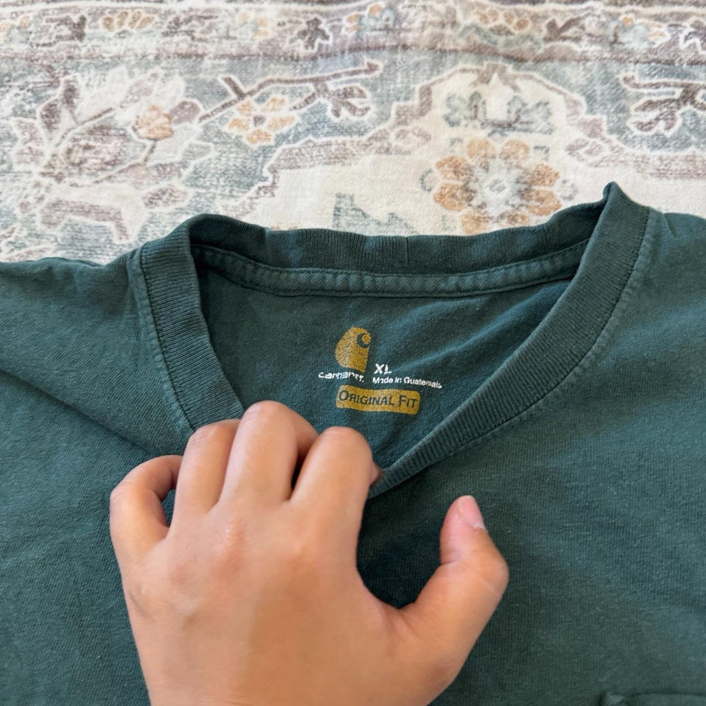Carhartt Original Fit Green Pocket T-Shirt Size XL