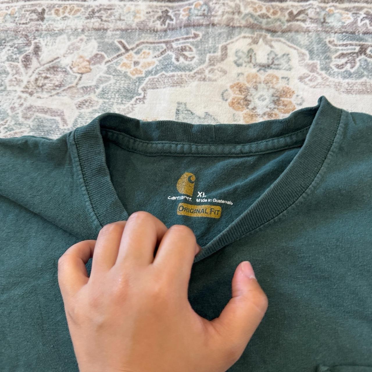 Carhartt Original Fit Green Pocket T-Shirt Size XL