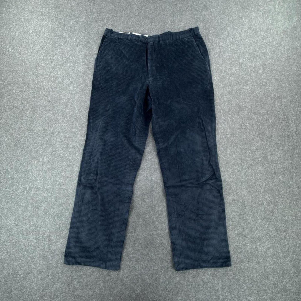 Long John Navy corduroy straight leg trousers