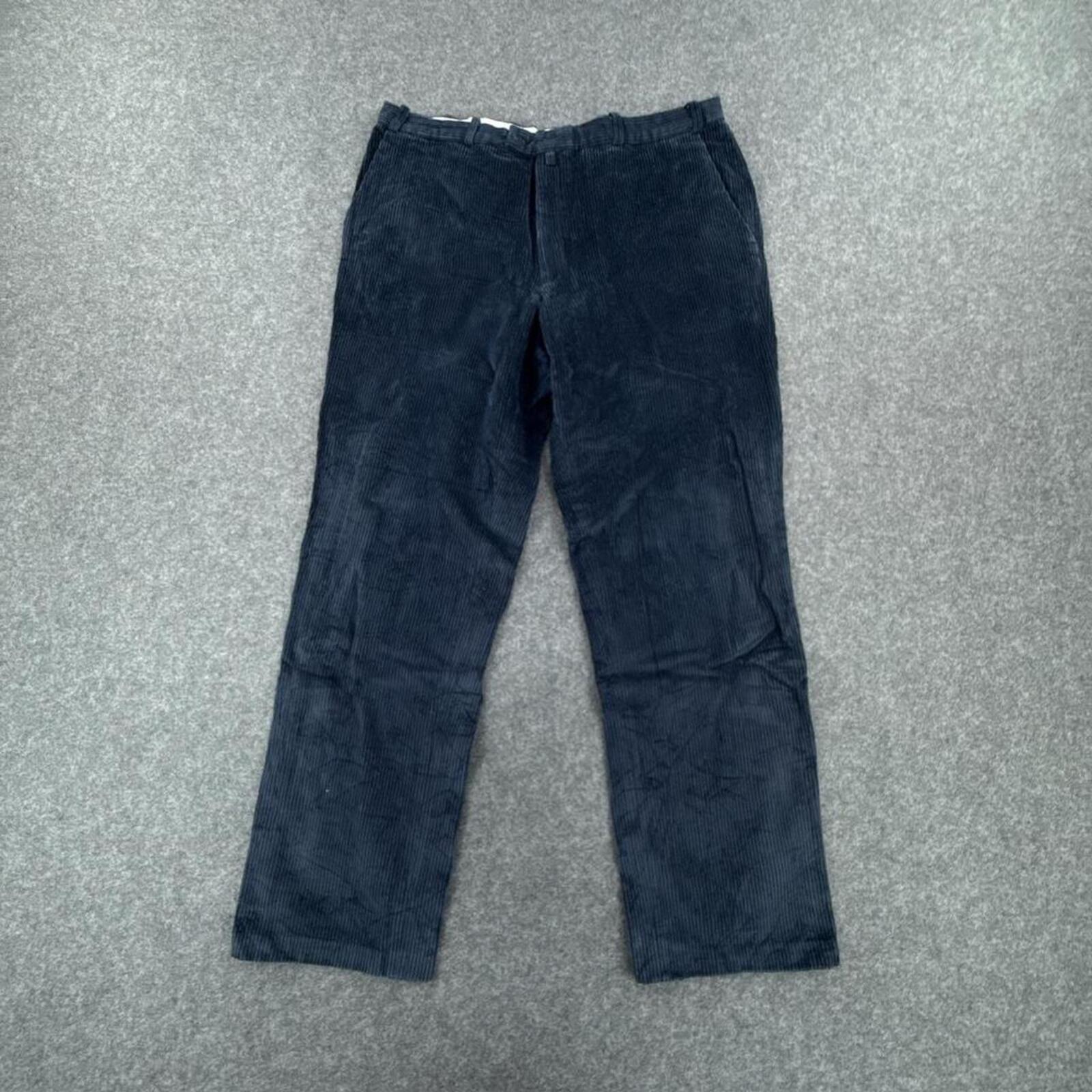 Long John Navy corduroy straight leg trousers