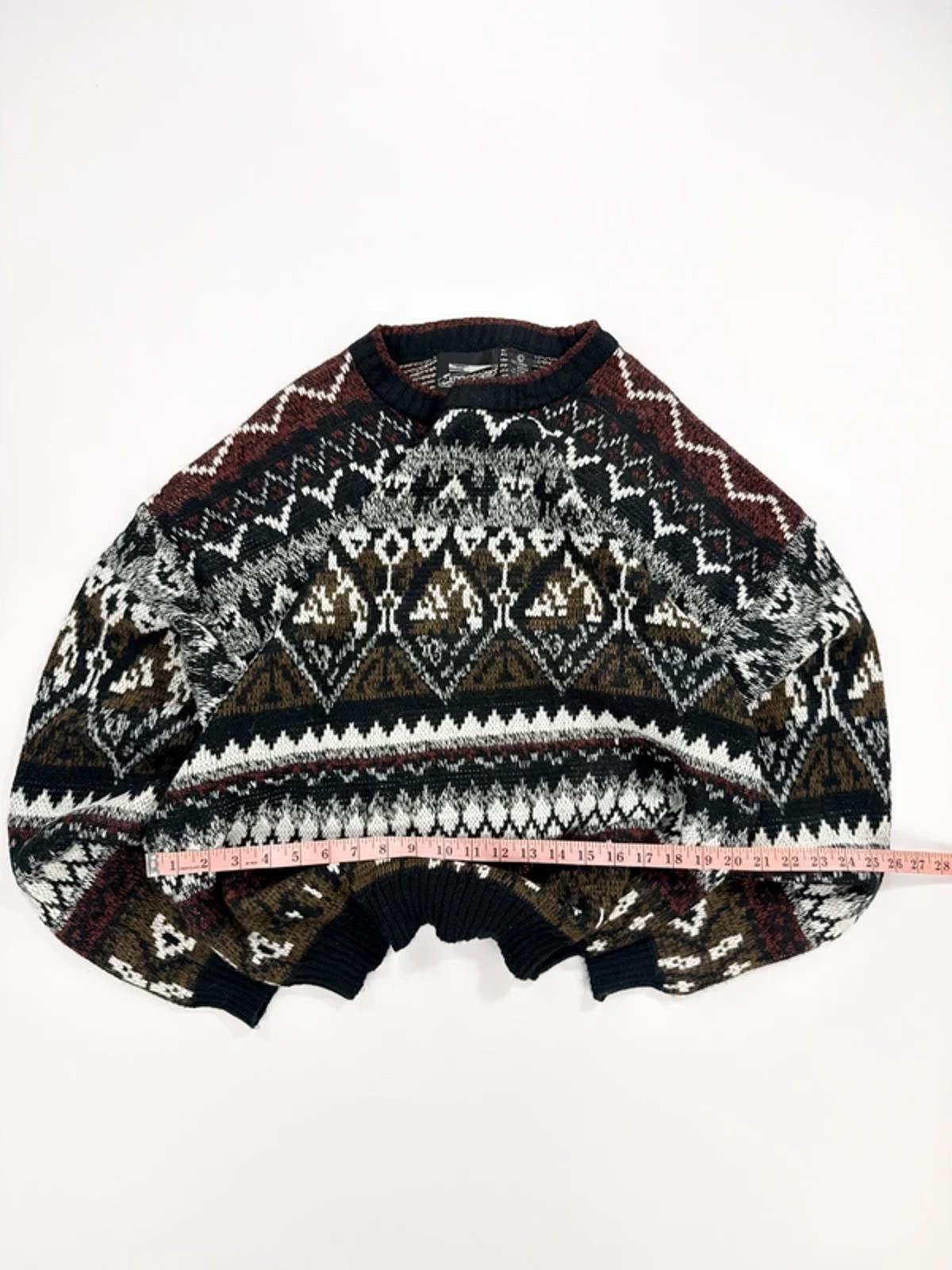 Expressions Vintage Knit Jumper Black Fair Isle Pattern