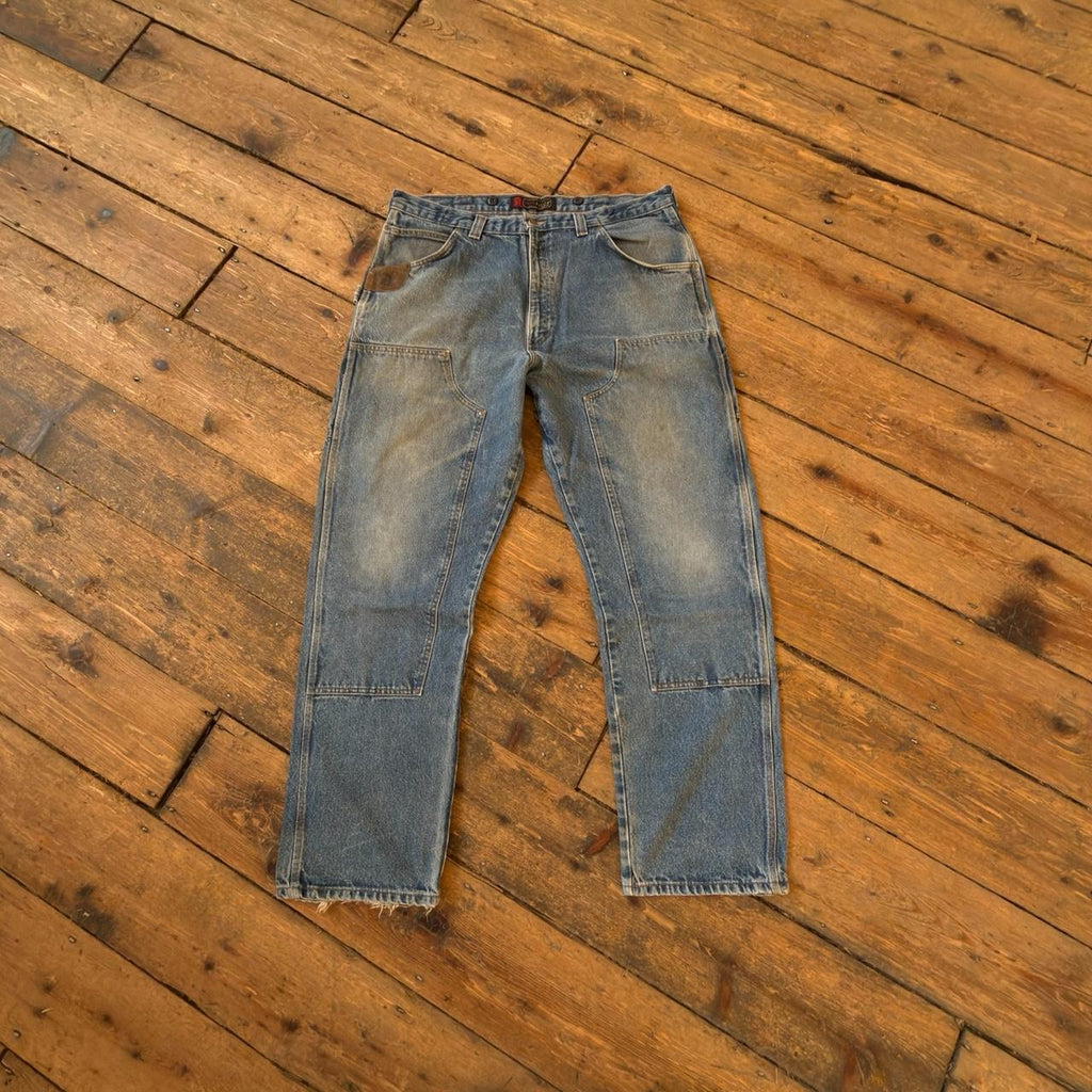 Riggs Workwear by Wrangler Dura Shield Blue Denim Carpenter Jeans W40