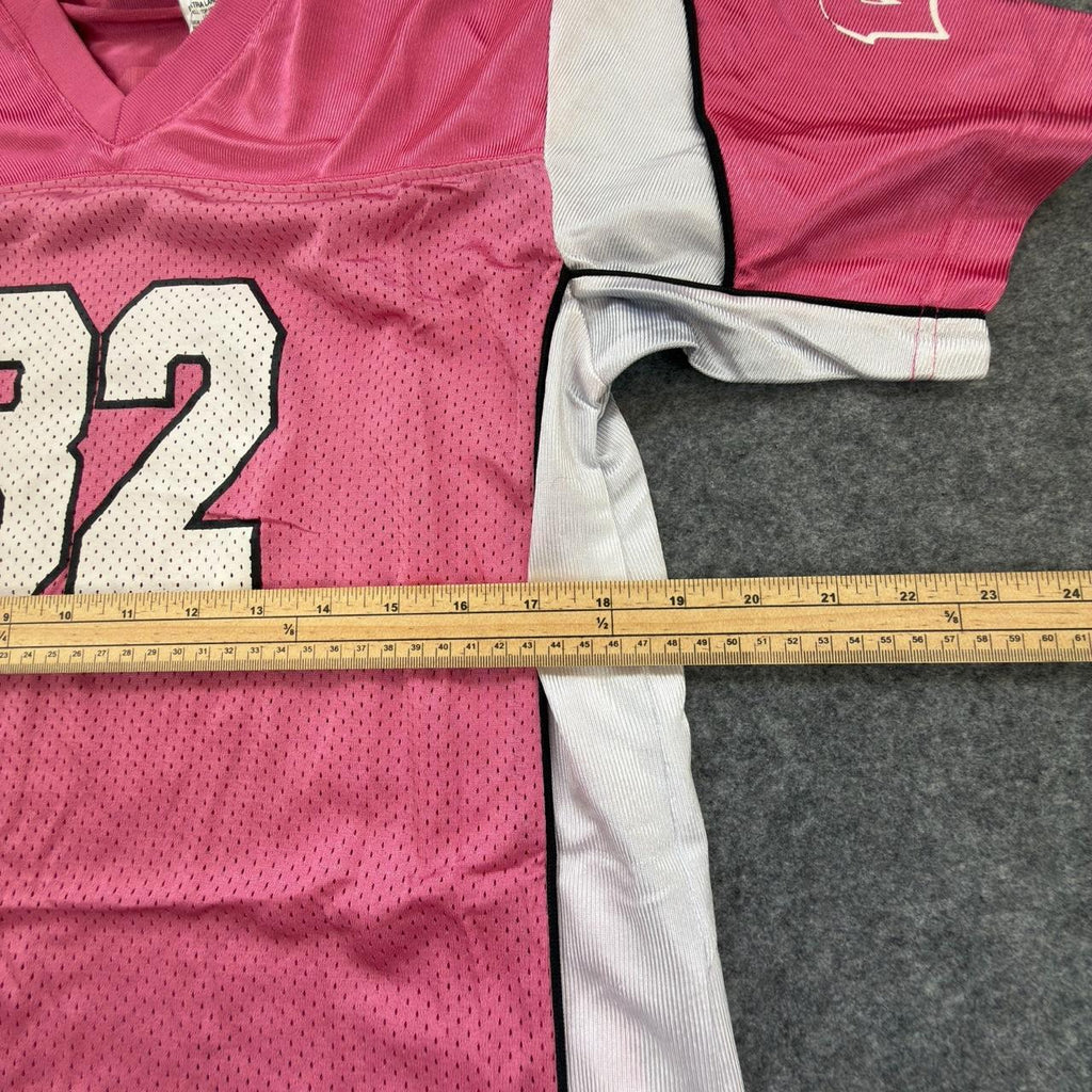Pink and White Vintage 90s ‘Wisconsin’ NFL Jersey