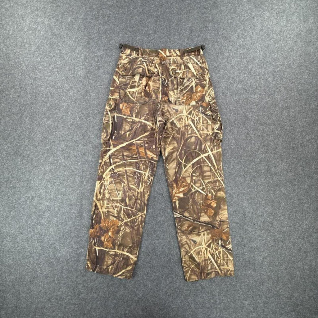 Realtree camo cargo pants with adjustable waist straps