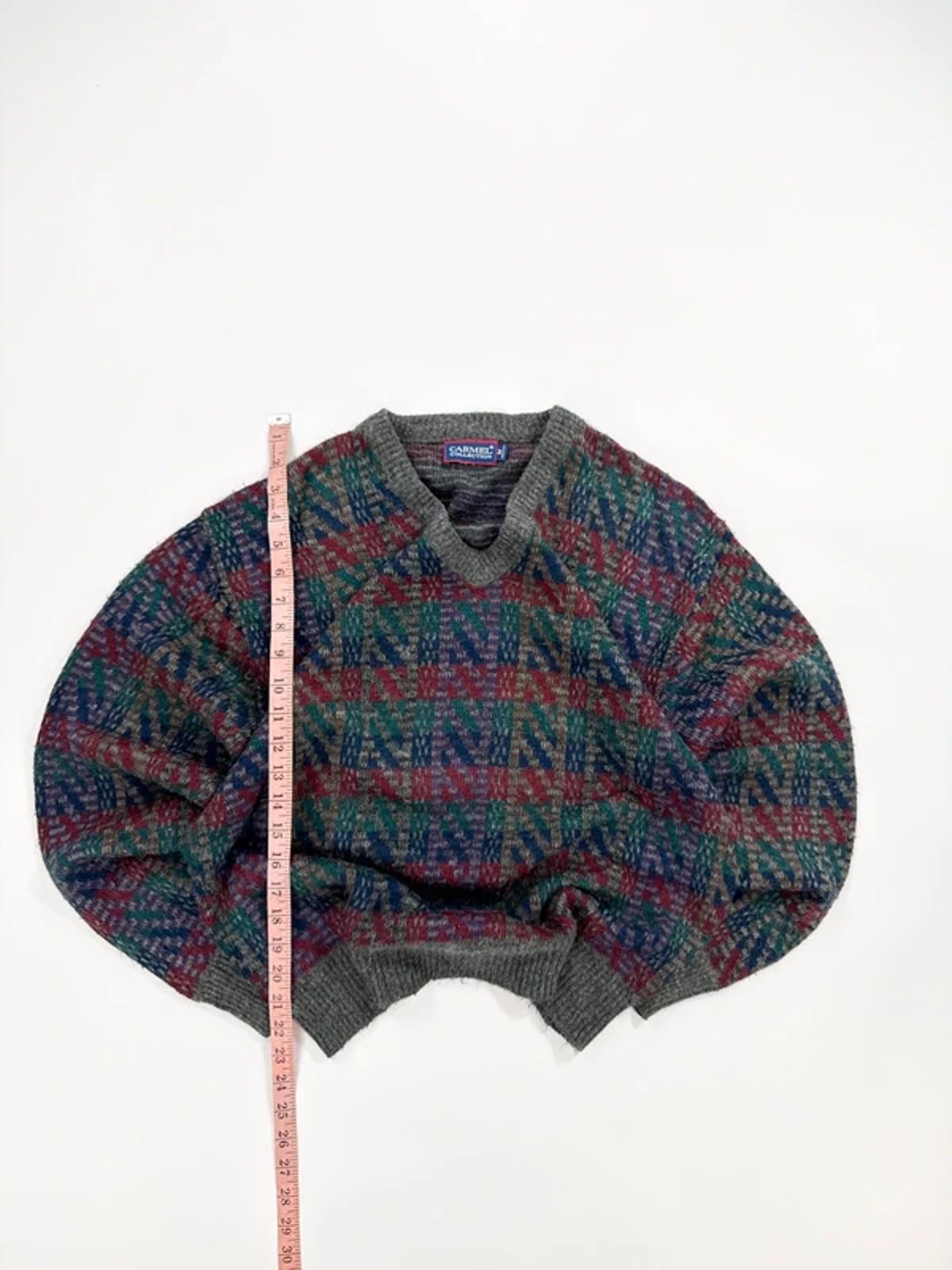 Carmel Collection Vintage Knit Jumper Multicolour Pattern