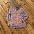 Pendleton Cotton Metro Shirt Red and Black Plaid Long Sleeve Shirt Size L