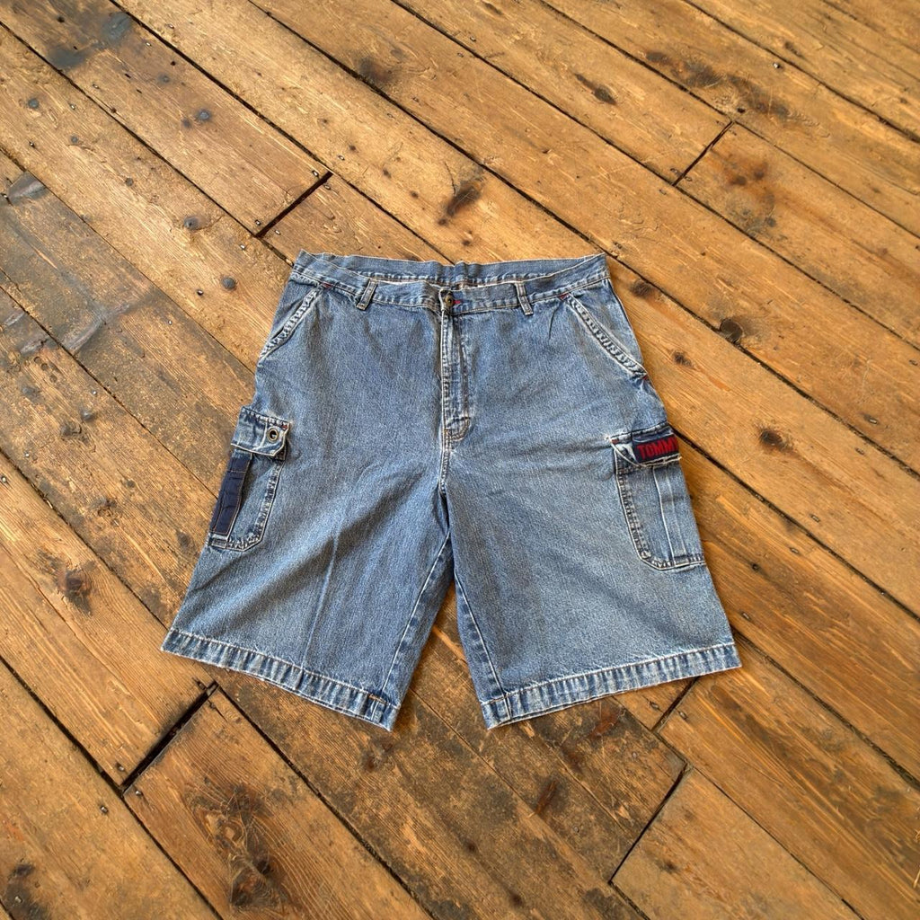 Tommy Hilfiger Blue Denim Cargo Shorts W40