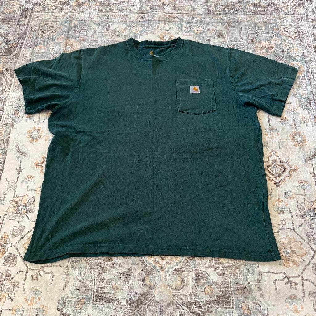 Carhartt Original Fit Green Pocket T-Shirt Size XL