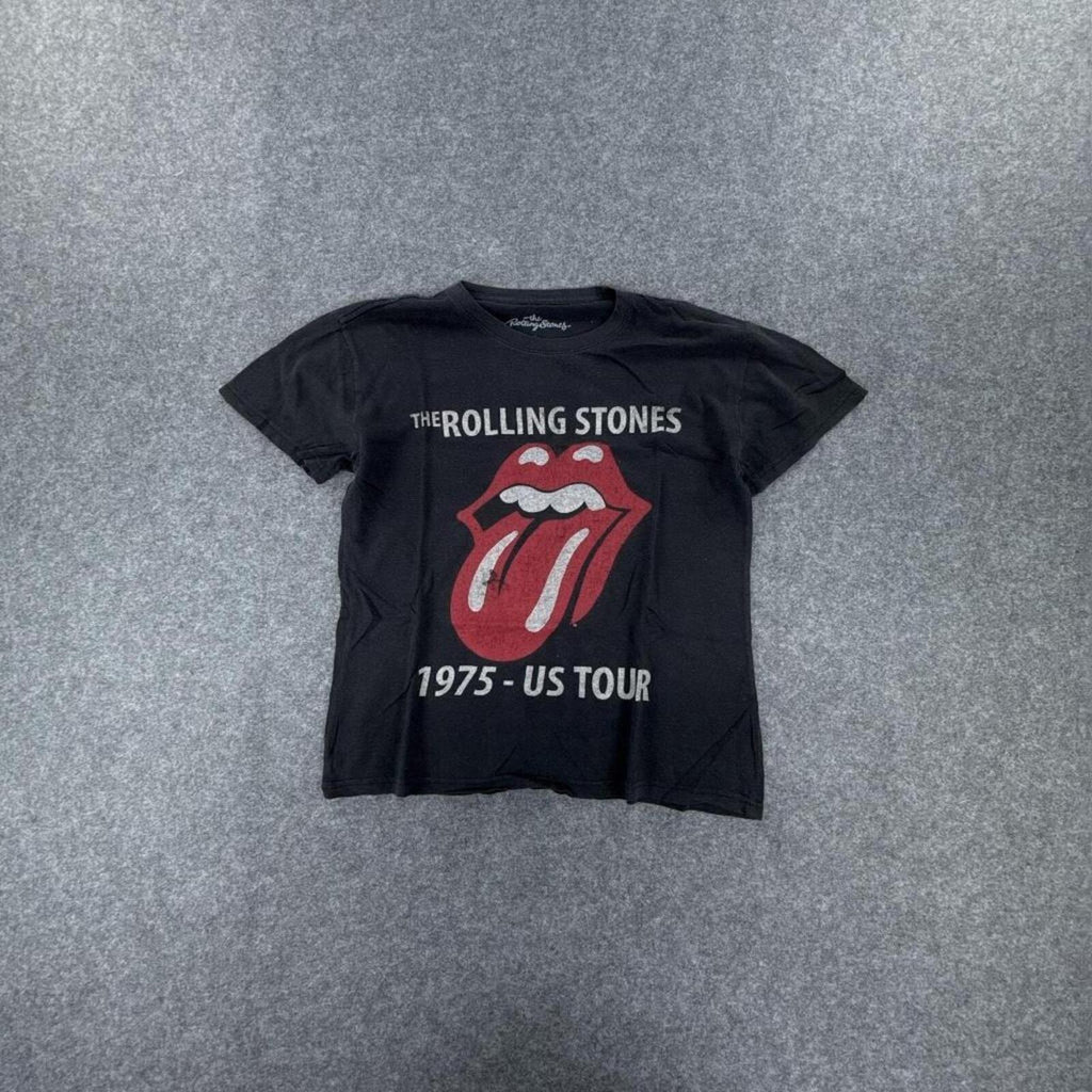 Black Rolling Stones 1975 US tour t-shirt