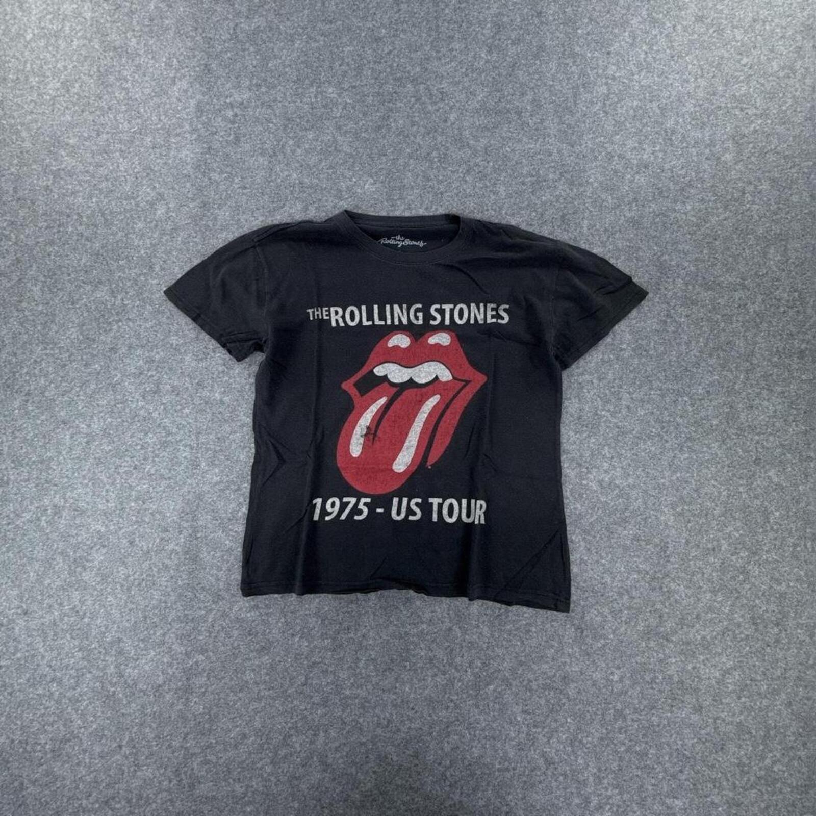 Black Rolling Stones 1975 US tour t-shirt