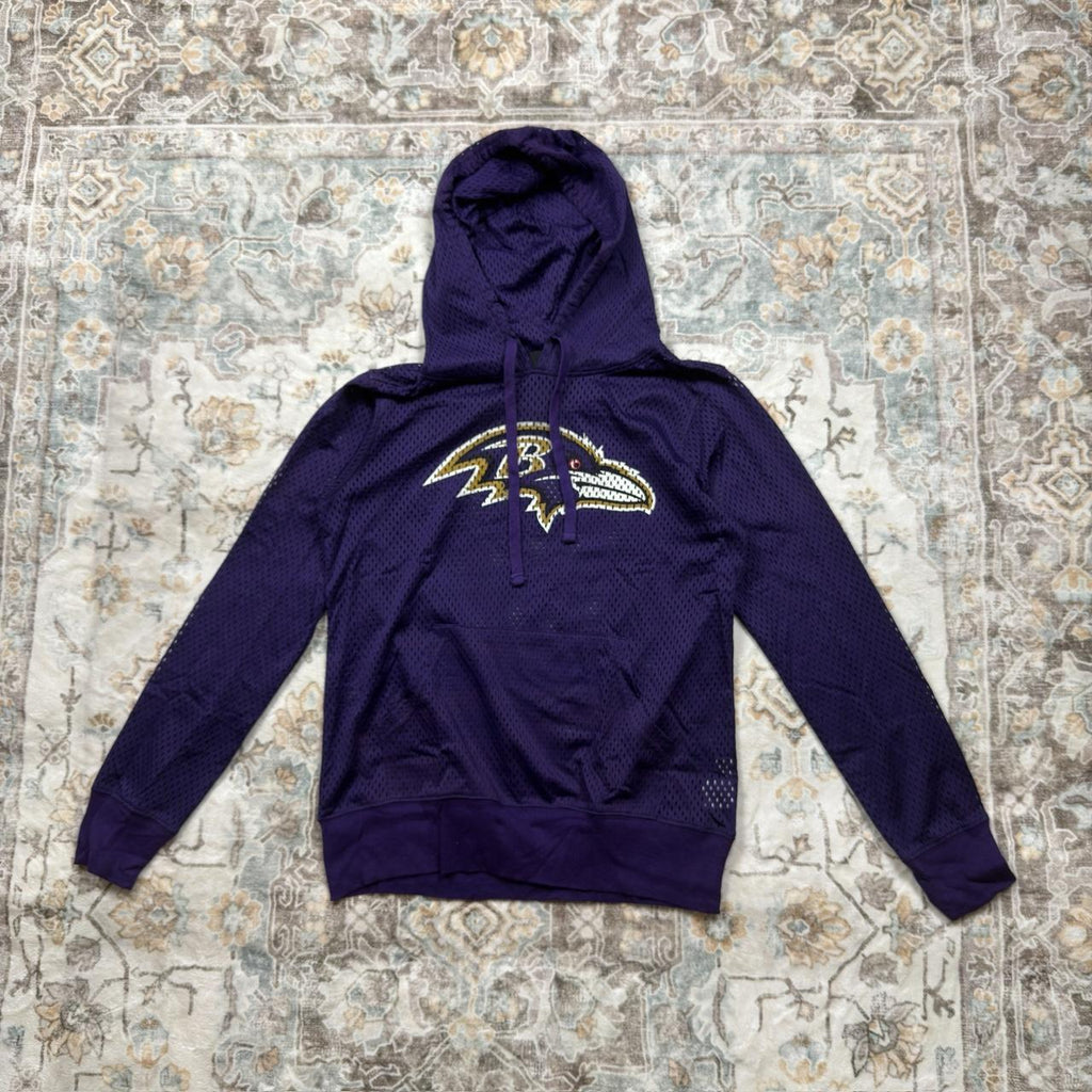 NFL Women’s Baltimore Ravens Lightweight Jersey Hoodie in Purple Size M