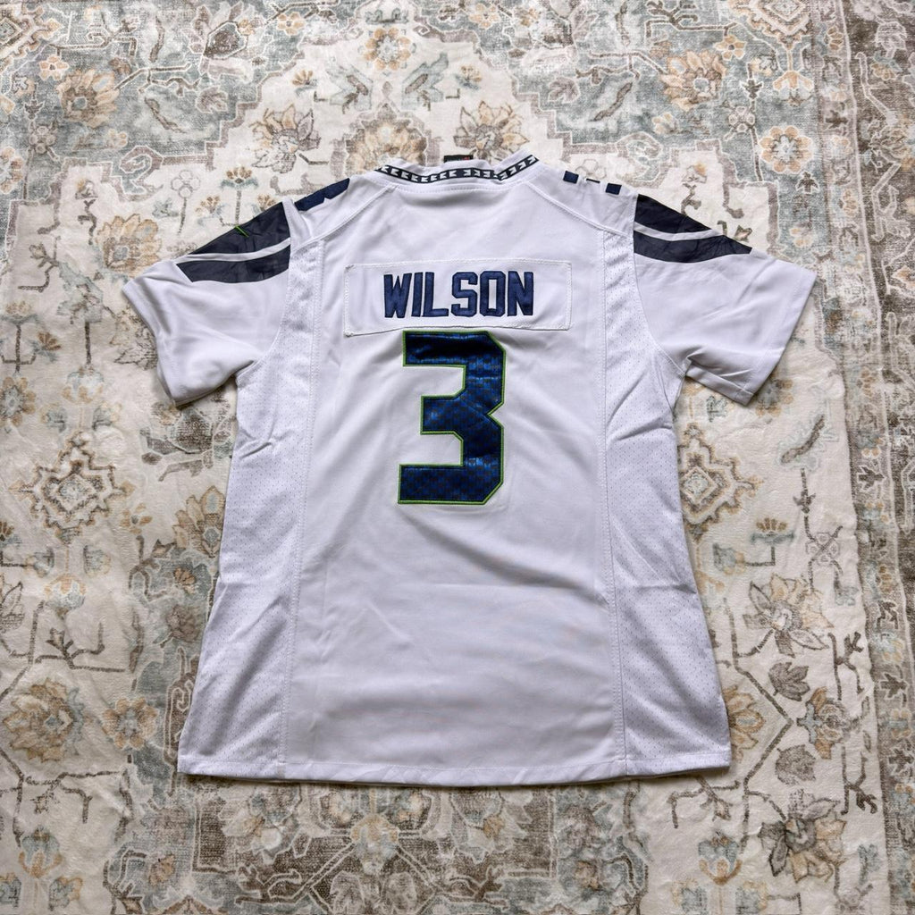 Nike NFL Seahawks Wilson Jersey in White Size M