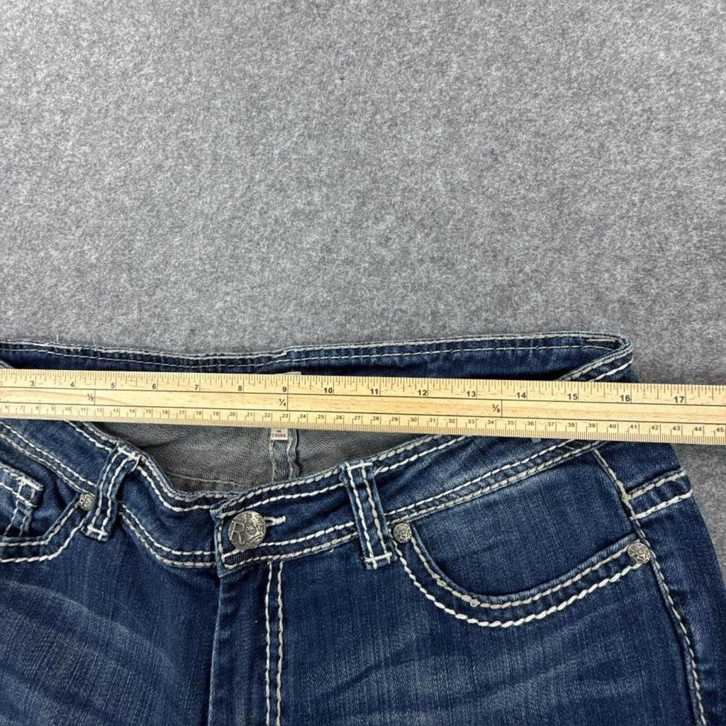 Reba Y2K low-waist straight leg jeans with leopard print detail #denim