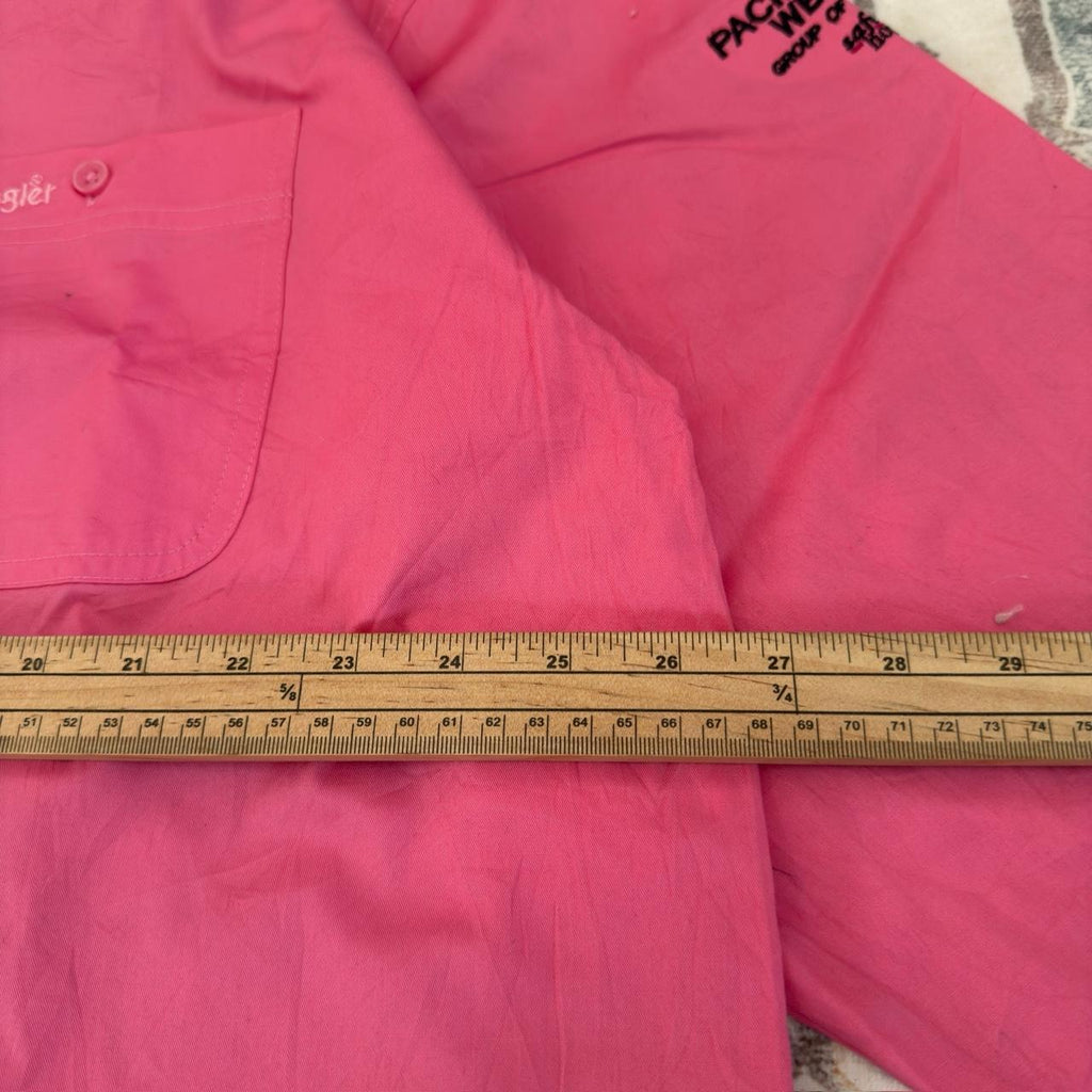 Wrangler Hot Pink Button-up Long-sleeved Shirt Size XL