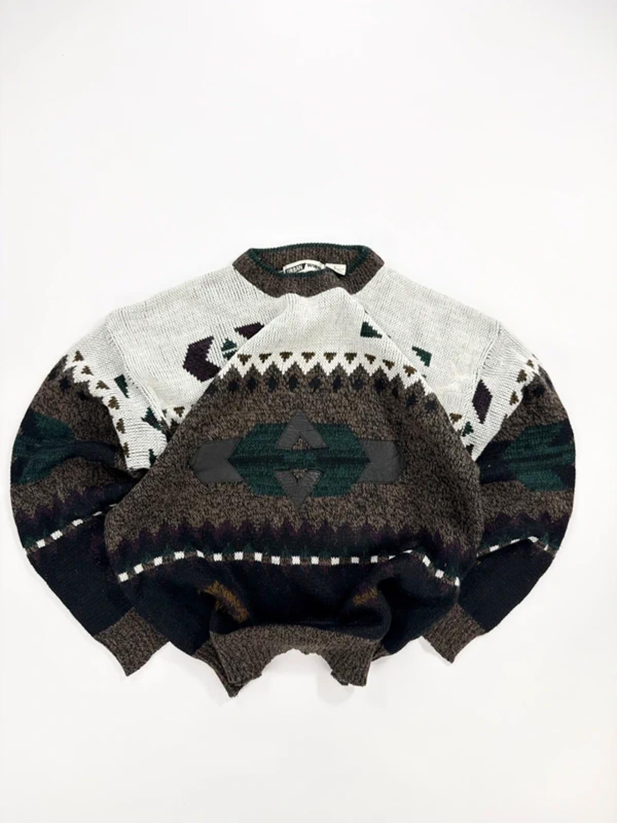 Urban Works Vintage Knit Jumper Brown Pattern
