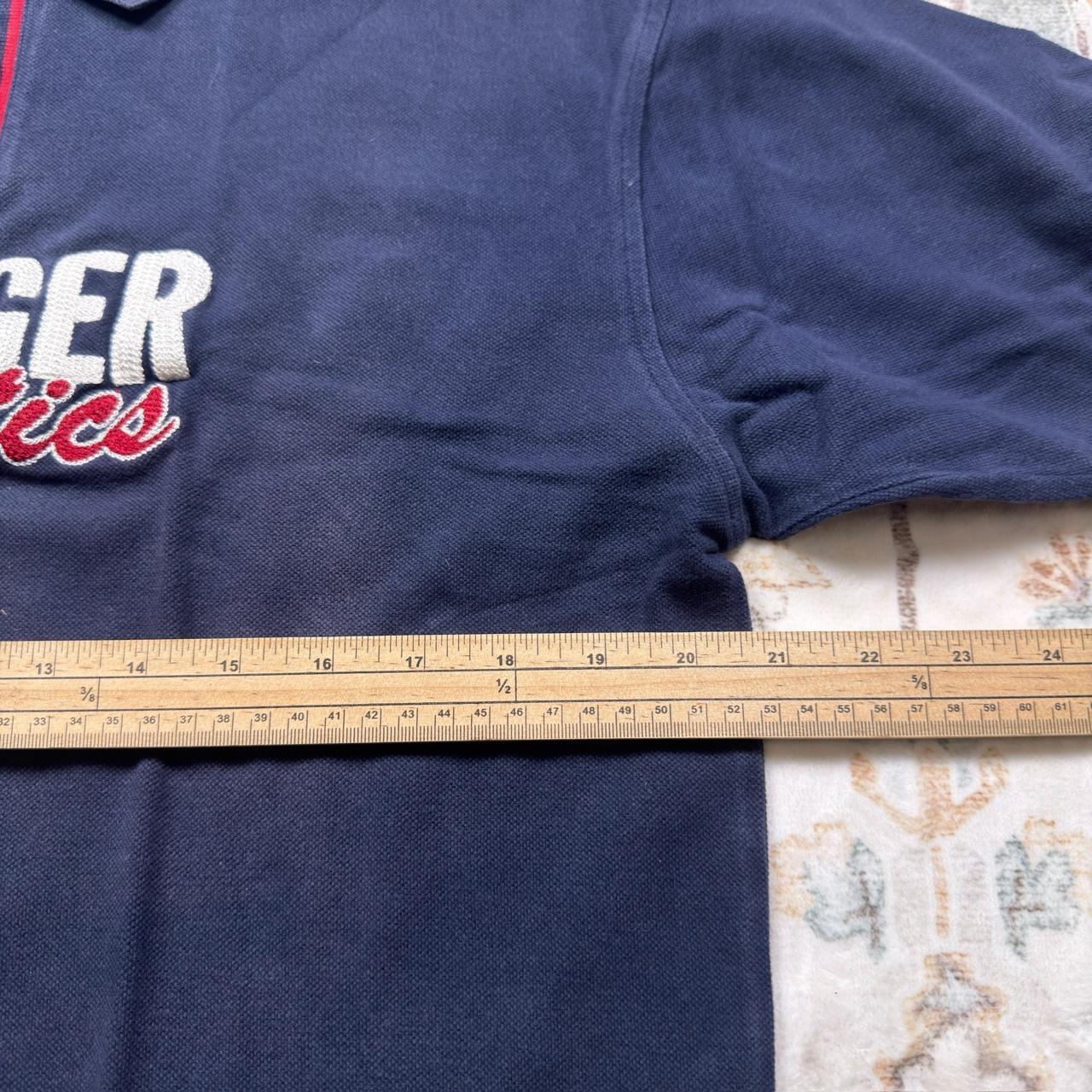 Tommy Hilfiger Navy Blue Quarter-Zip Polo Shirt Size M