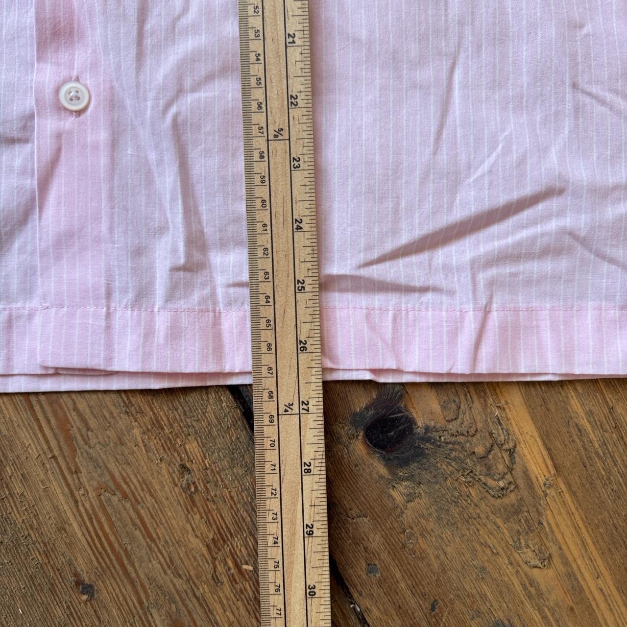 Zara Fleurs Joujours Button-up Shirt in Pink with Green Embroidery Size M