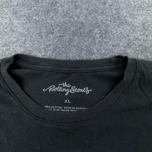 Black Rolling Stones 1975-US Tour cotton t-shirt