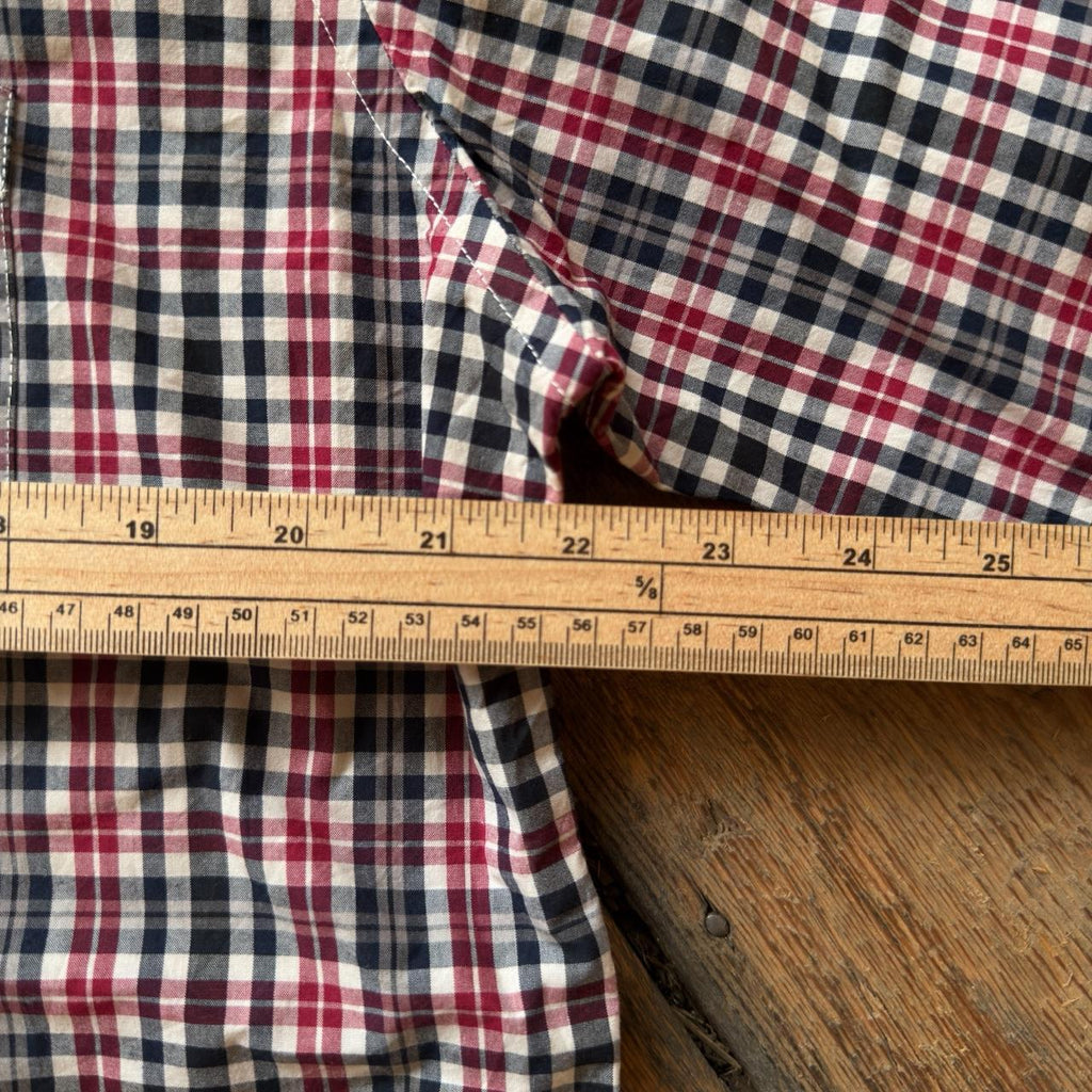 Pendleton Cotton Metro Shirt Red and Black Plaid Long Sleeve Shirt Size L