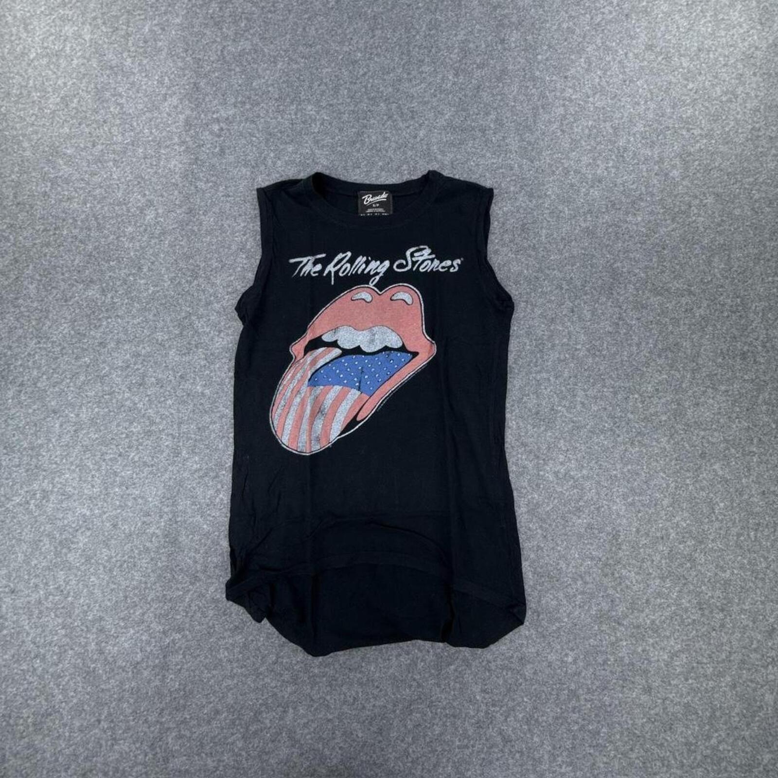 Black Rolling Stones sleeveless top