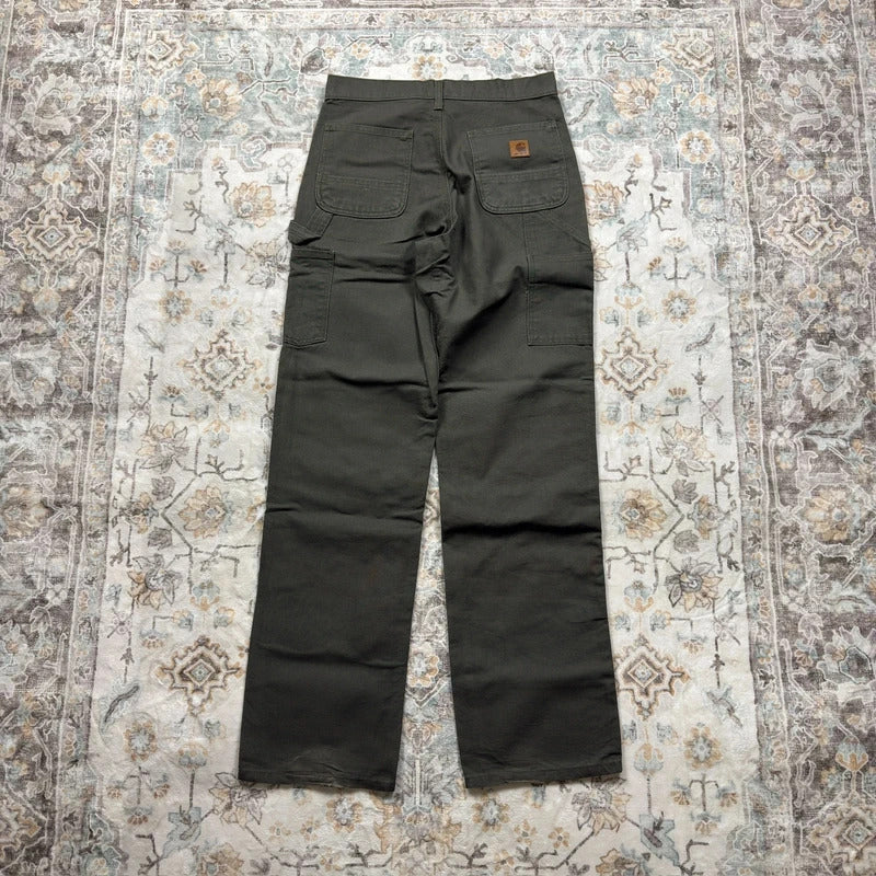 Carhartt Carpenter Trousers in Dark Green W30 L34