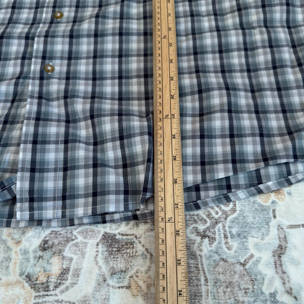 Lee Blue and Gray Plaid Button-up Shirt Size 2XL
