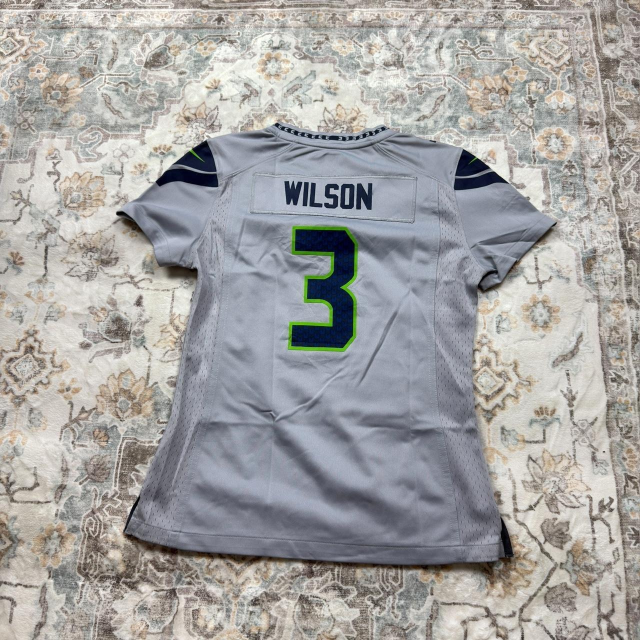 Nike NFL Russell Wilson Super Bowl Seahawks Jersey in Gray Size S