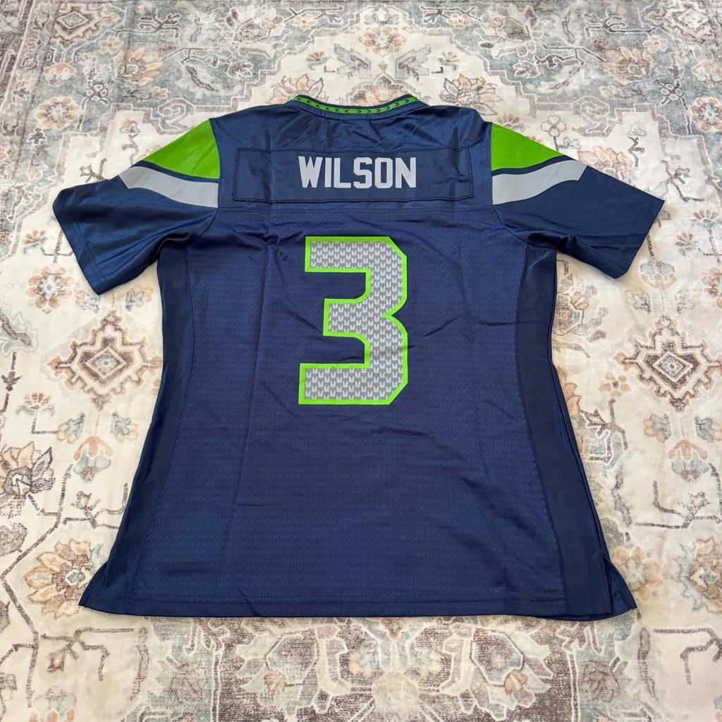 Nike NFL Russell Wilson Jersey in Navy Blue Size M