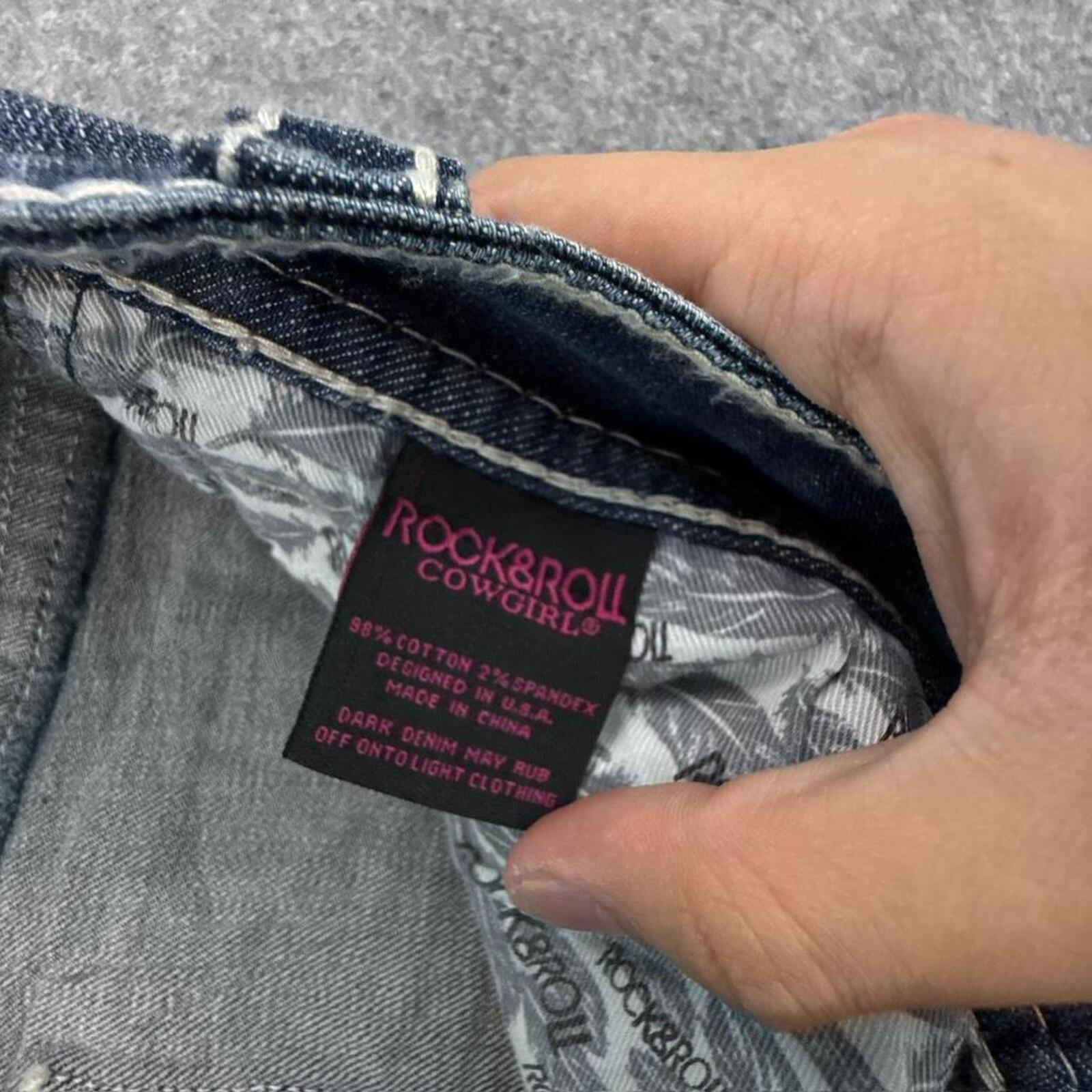 Blue Rock & Roll Cowgirl women's Y2K low-waist bootcut jeans #bootcutjeans
