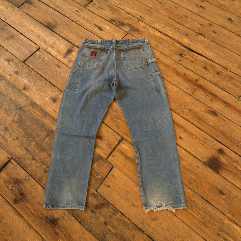 Riggs Workwear by Wrangler Dura Shield Blue Denim Carpenter Jeans W40