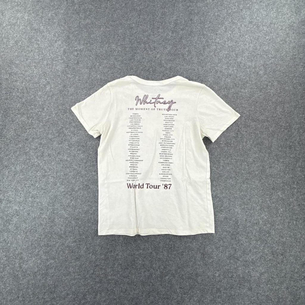Whitney Houston World Tour 87 white cotton t-shirt