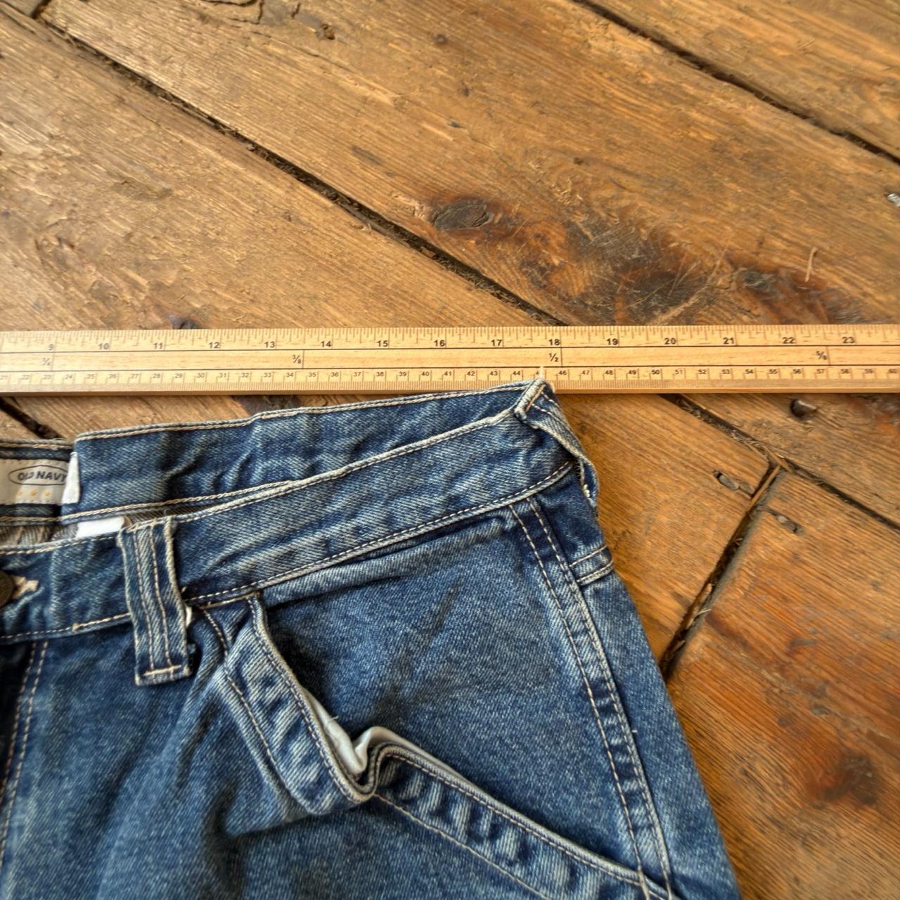 Old Navy 90s Style Medium Wash Denim Carpenter Shorts W36