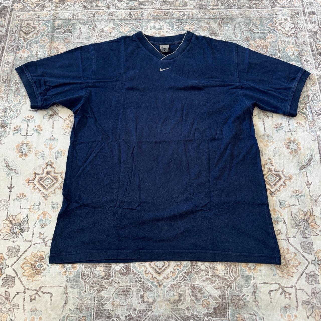 Nike Navy Blue V Neck T-Shirt Size XL
