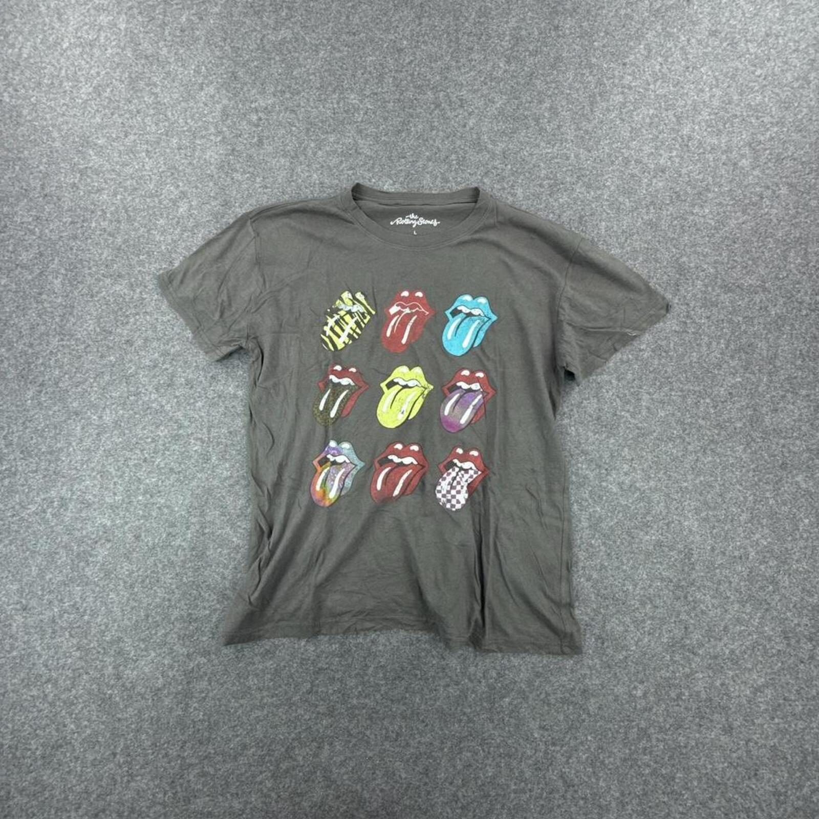 Grey Rolling Stones graphic tee