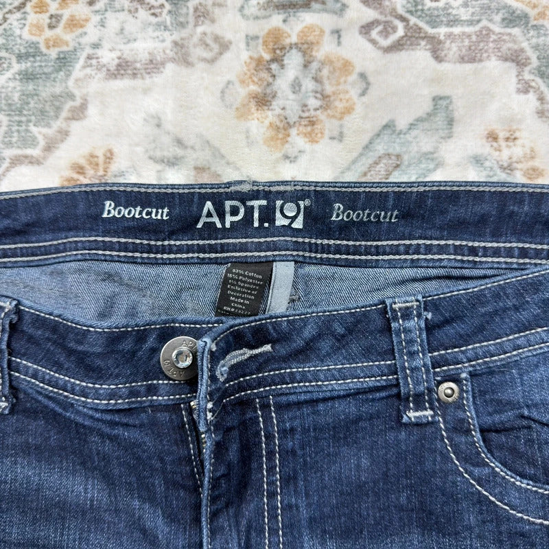 APT. 9 Bootcut Y2K Jeans with Embroidered Pockets
