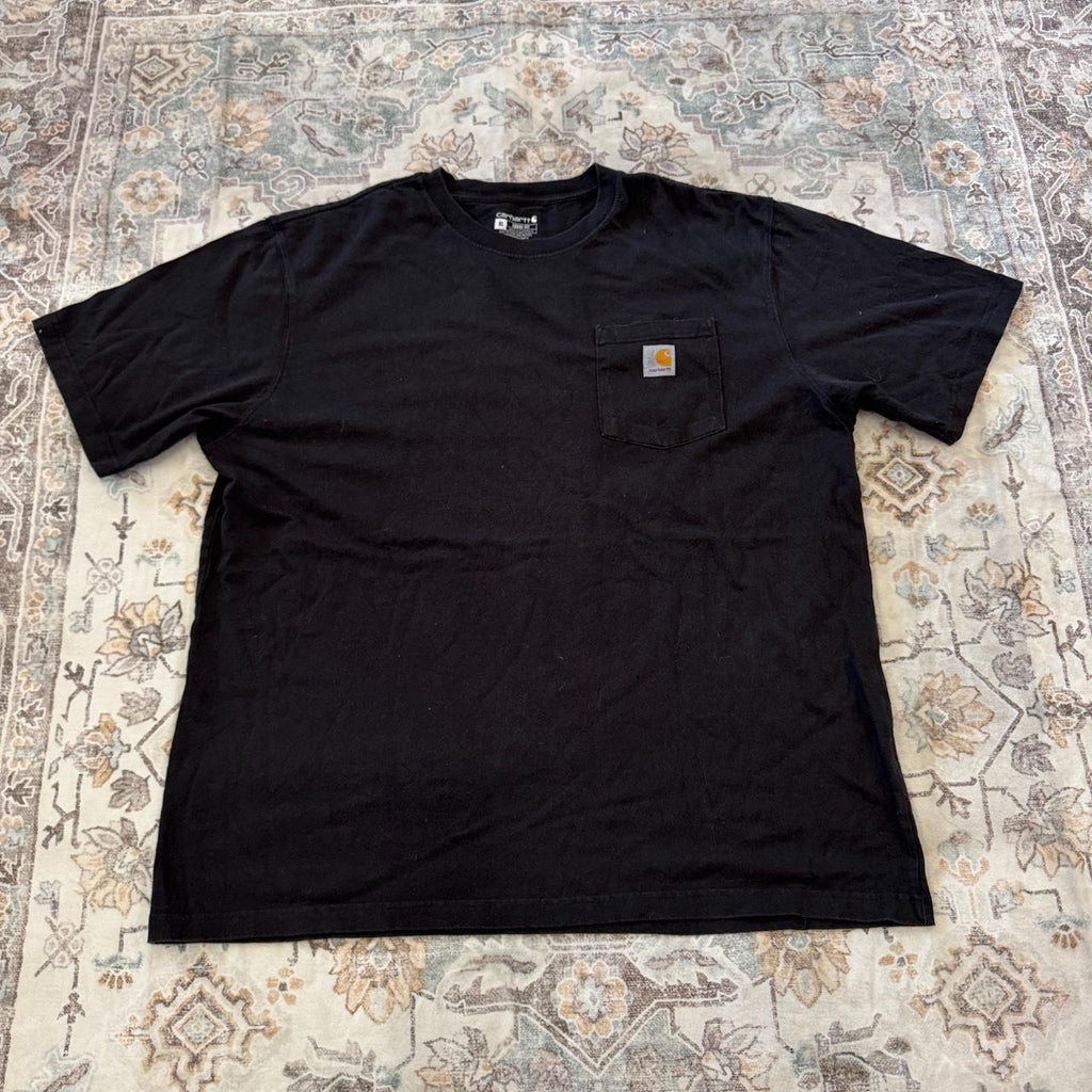 Carhartt Loose Fit Black Pocket T-Shirt Size XL