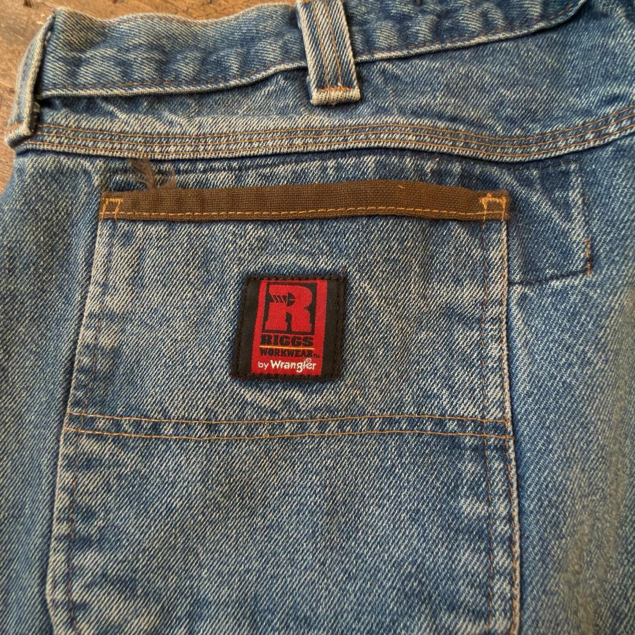 Riggs Workwear by Wrangler Dura Shield Blue Denim Carpenter Jeans W40