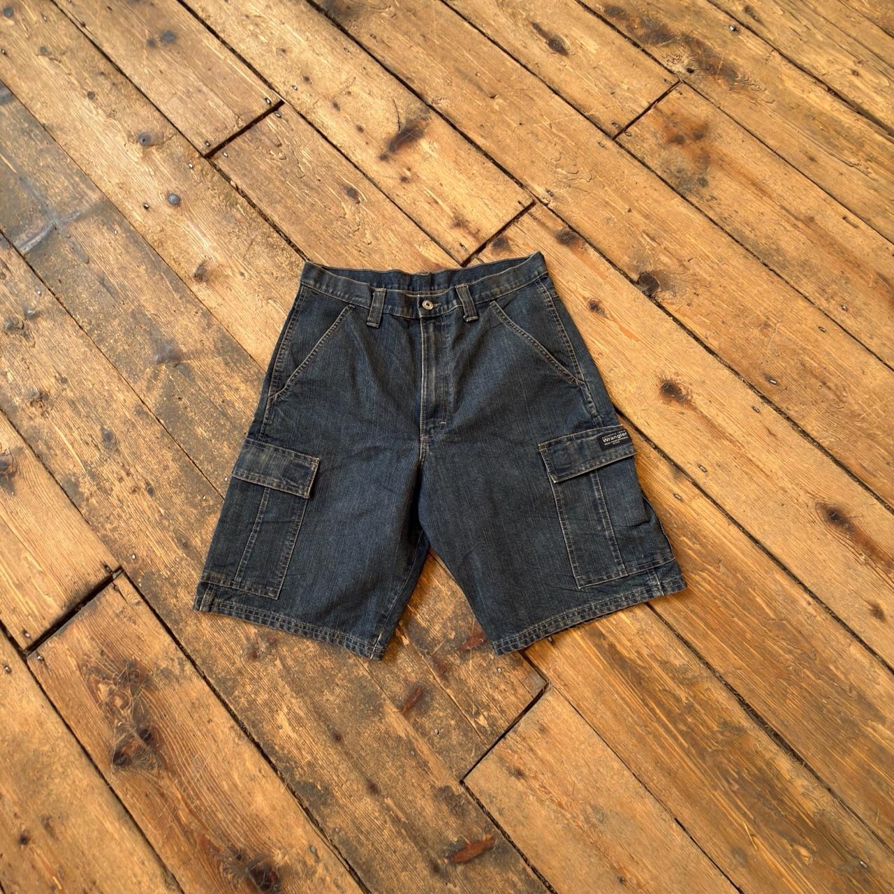Wrangler Dark Wash Denim Cargo Shorts W30