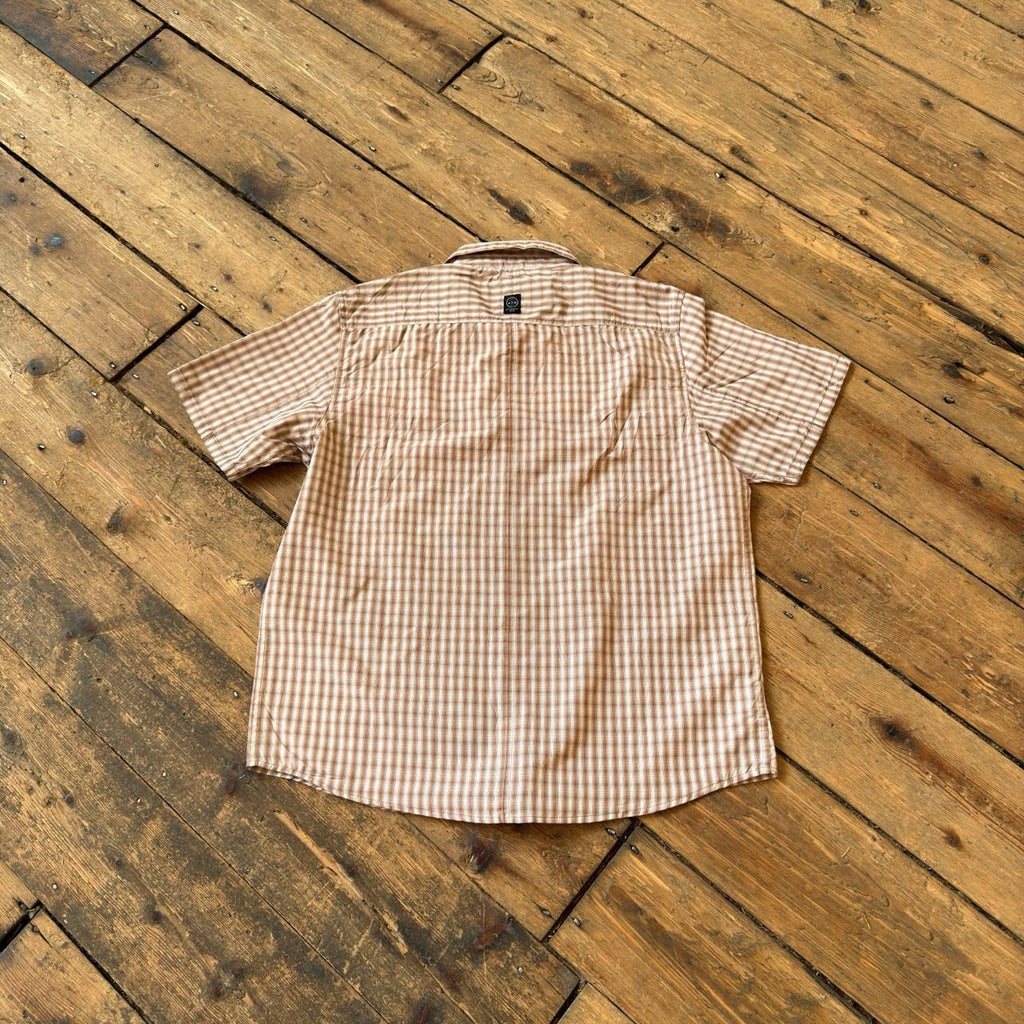 All Terrain Gear x Wrangler Brown and White Checkered Button-up Shirt