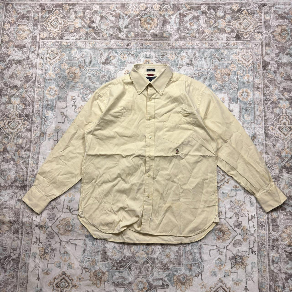 Tommy Hilfiger Yellow Long-sleeved Button-up Shirt Size L
