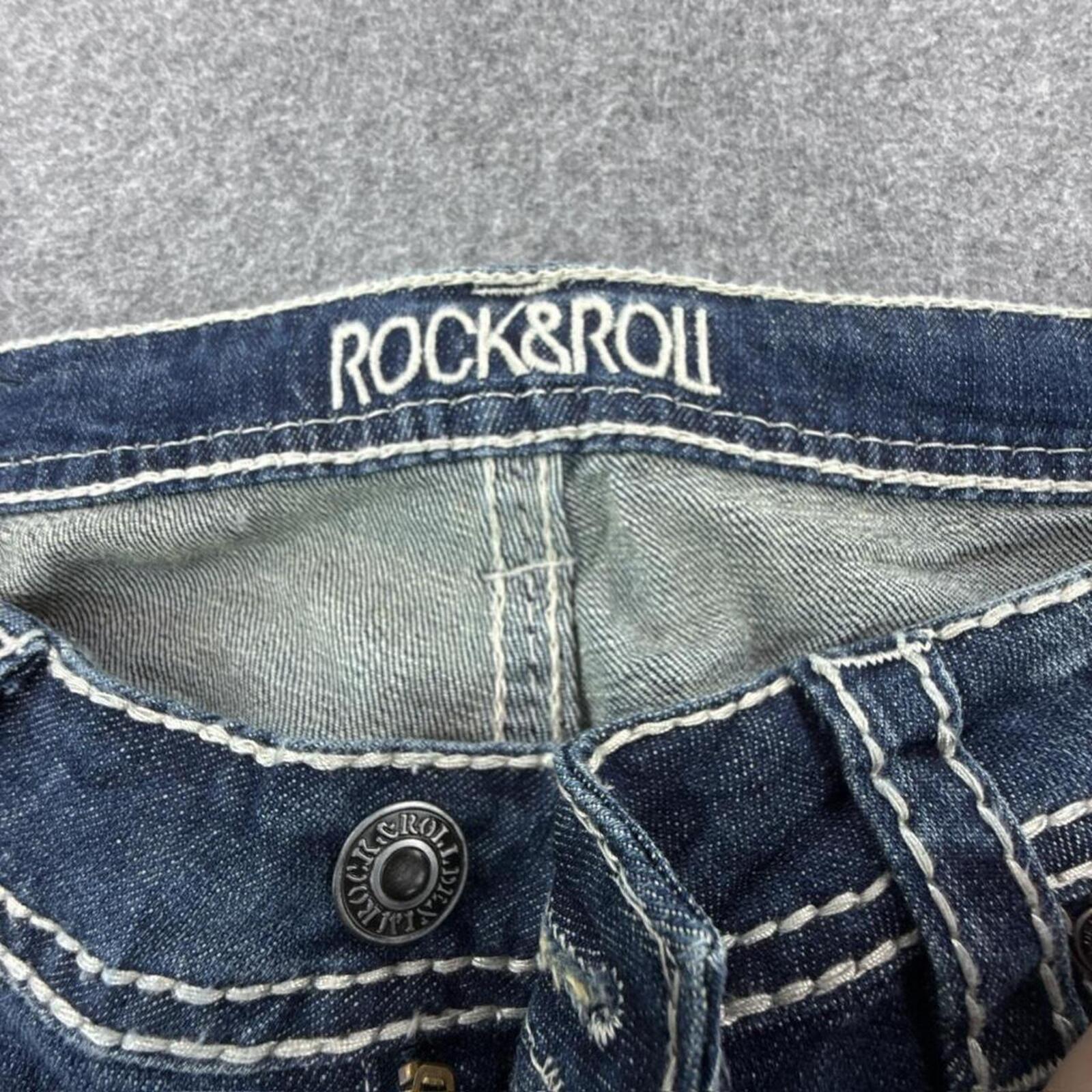 Blue Rock & Roll Cowgirl women's Y2K low-waist bootcut jeans #bootcutjeans