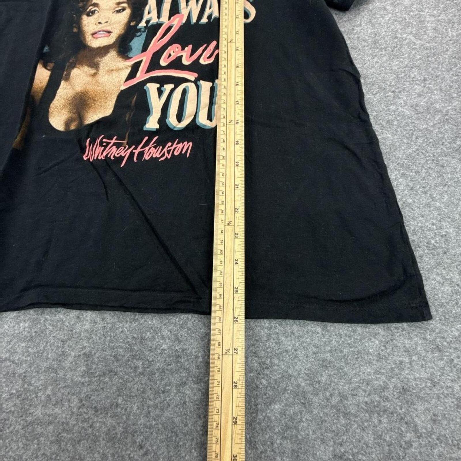 Black Whitney Houston I Will Always Love You cotton t-shirt