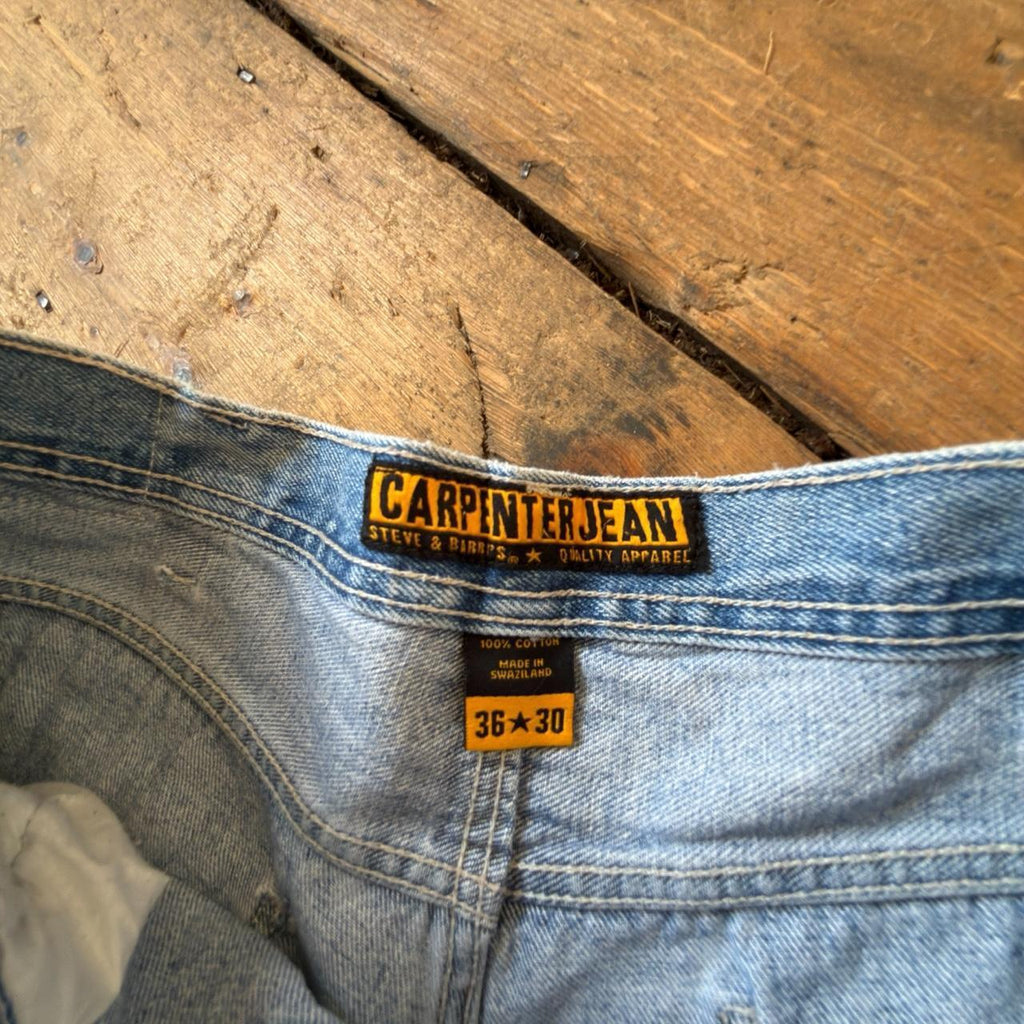 Steve & Barry's Red Star Denim Carpenter Shorts W36 L30