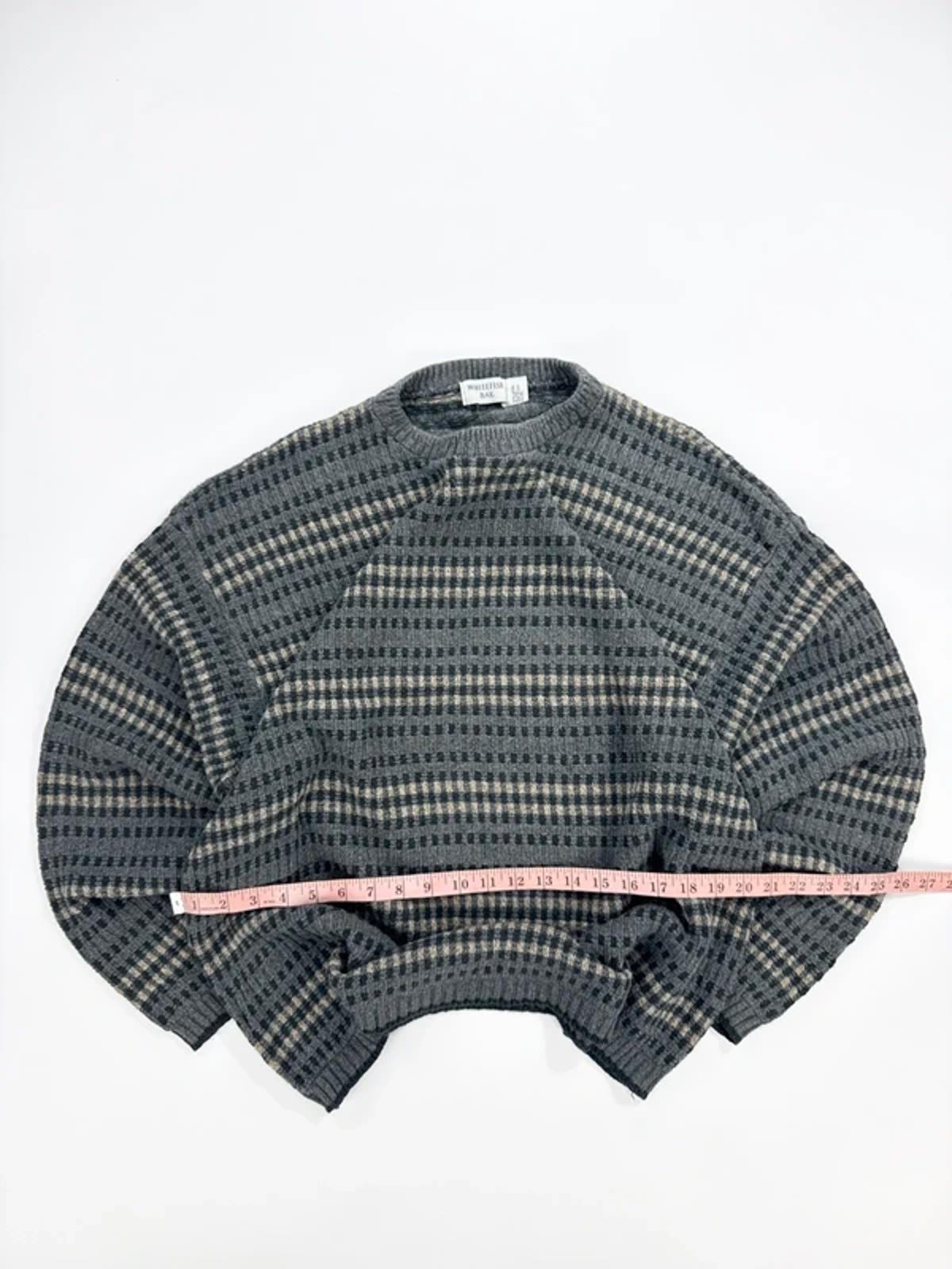 Whitefish Bay Vintage Knit Jumper Grey Check Pattern