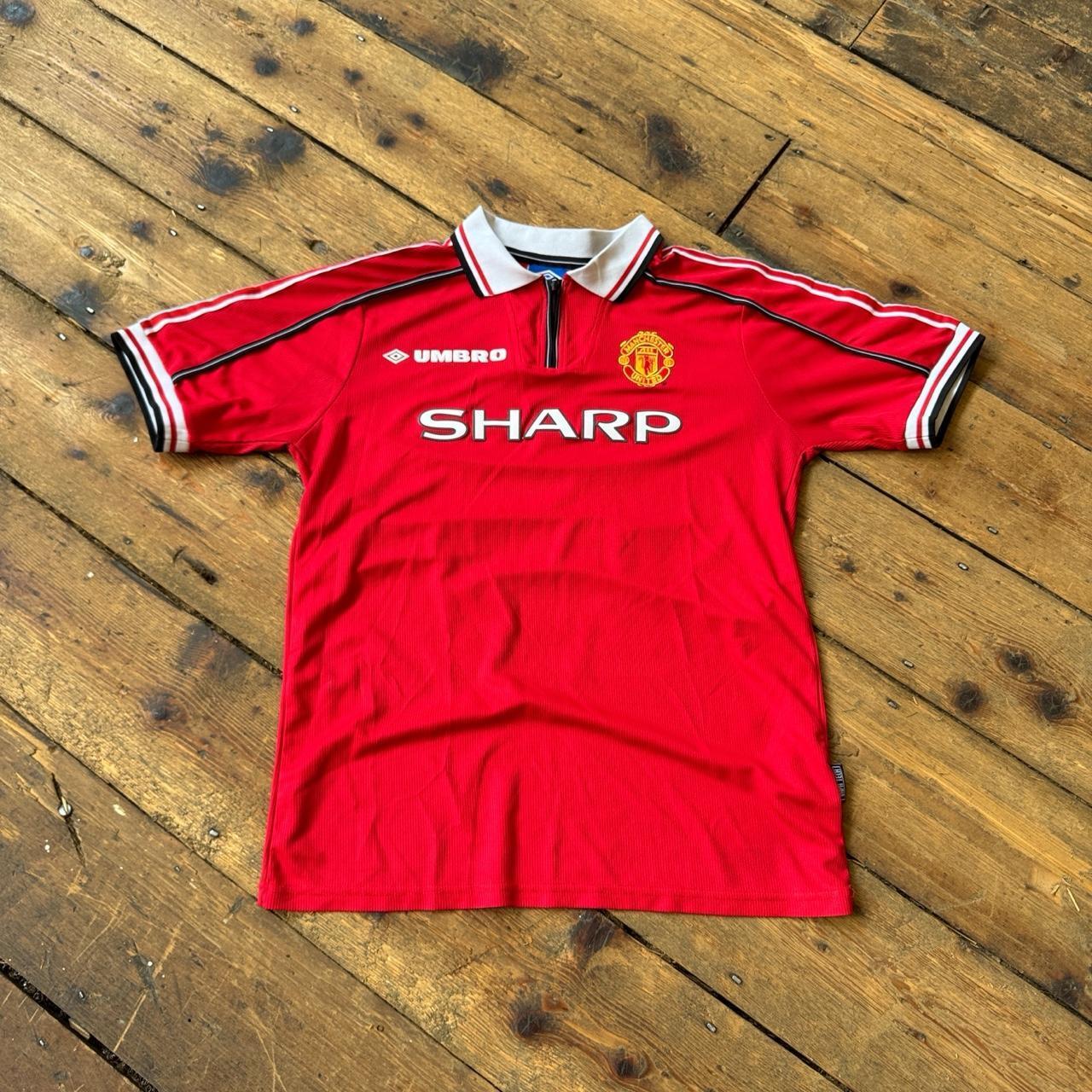 Umbro Vintage Manchester United Zip Collar Jersey Size XL